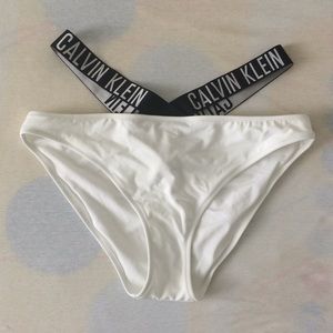 Calvin Klein white and black X swim bikini bottom